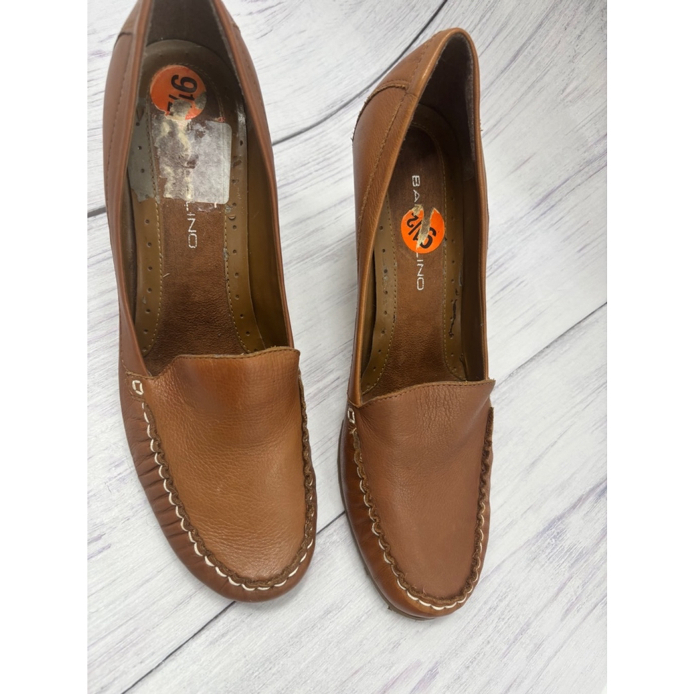 Women's Bandolino Brown Leather Heels Size 9.5 - Picture 3 of 7